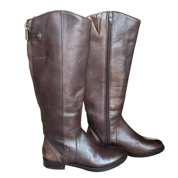 Arturo Chiang Falicity Tall Knee High Riding Leather Boots - Picture 1 of 14